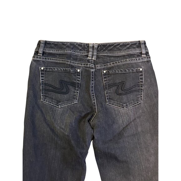 White House Black Market Womens Jeans Size 4R Black Denim Straight Leg - Picture 3 of 5